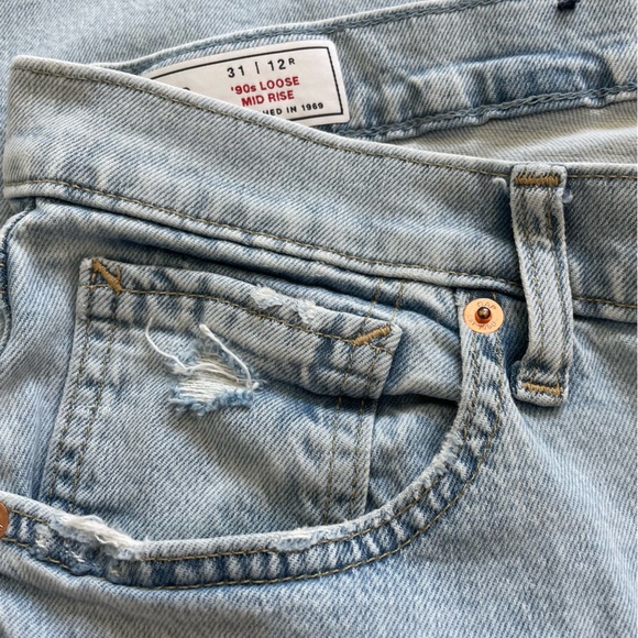 GAP Mid Rise Organic Cotton '90s Loose Jeans with Washwell Size 12 R - Picture 9 of 15